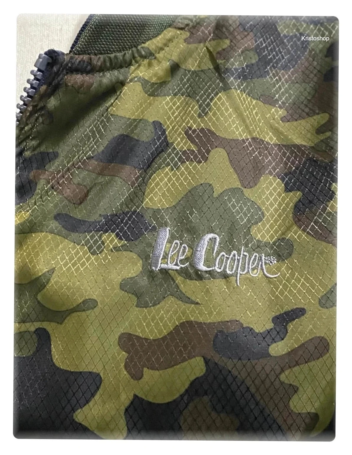 Chaqueta 2-en-1 Lee Cooper Reversible negra y camuflaje Fullzip Crewneck Talla XS – photo 10
